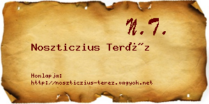 Noszticzius Teréz névjegykártya