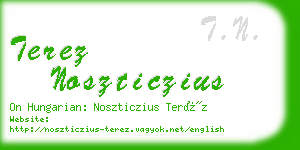 terez noszticzius business card